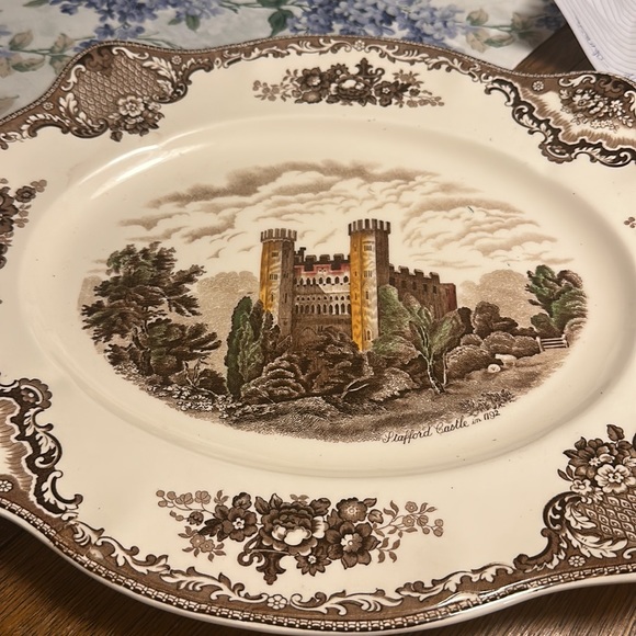 Vintage Johnson Bros-Old Britain Castle - Stafford Castle Art Decorative Platter - Picture 5 of 5
